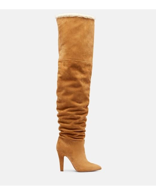Paris Texas Brown Elsa 100 Suede Over-The-Knee Boots