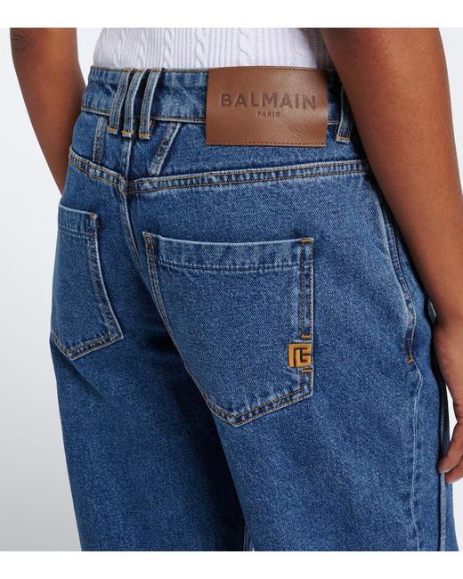 Balmain Blue Wide-Leg Jeans