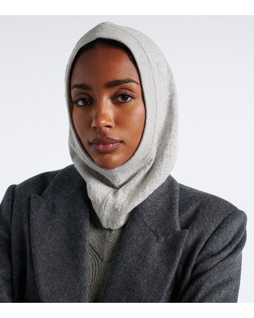 Brunello Cucinelli Gray Knitted Balaclava