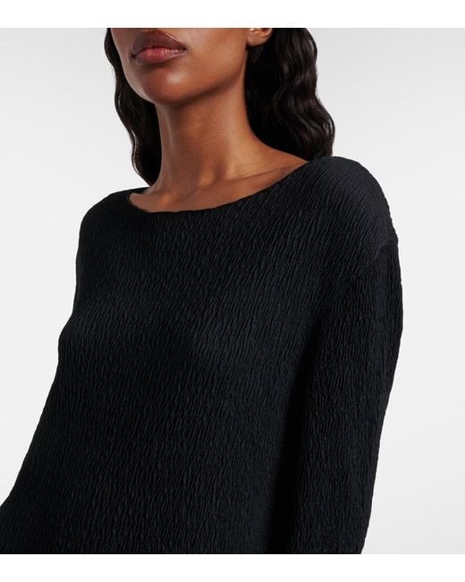 The Row Black Odall Silk Maxi Dress