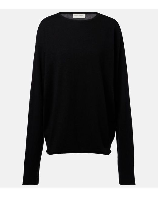 Extreme Cashmere Black N°347 Aries Cotton And Cashmere Sweater