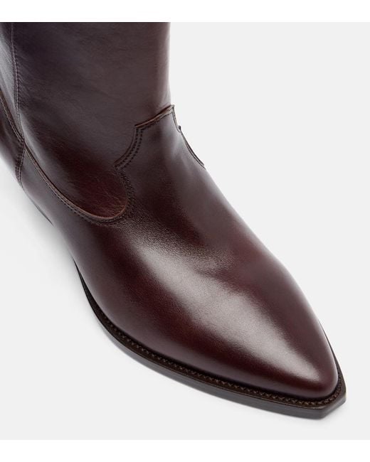 Isabel Marant Brown Duerto Leather Cowboy Boots