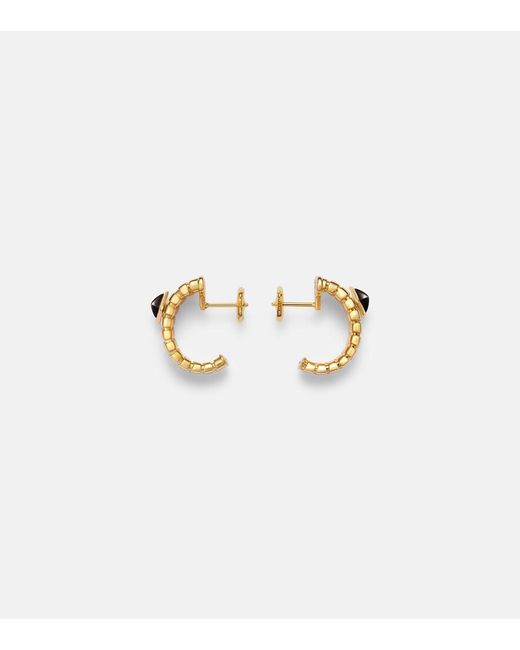 BVLGARI Metallic Tubogas 18Kt Earrings With Onyx