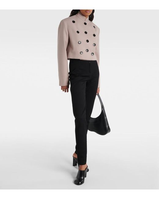 Alaïa Black High-Rise Gabardine Leggings