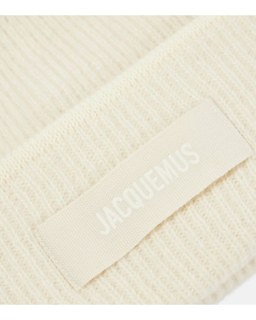 Jacquemus Natural Le Bonnet Alpaca And Wool-Blend Beanie