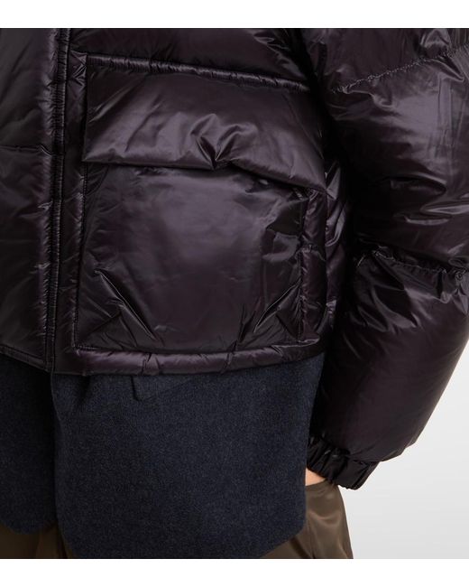 Sacai Black Layered Wool Down Jacket