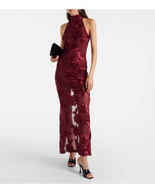 Abito Lungo Con Scollo All'Americana di ROTATE BIRGER CHRISTENSEN in Red