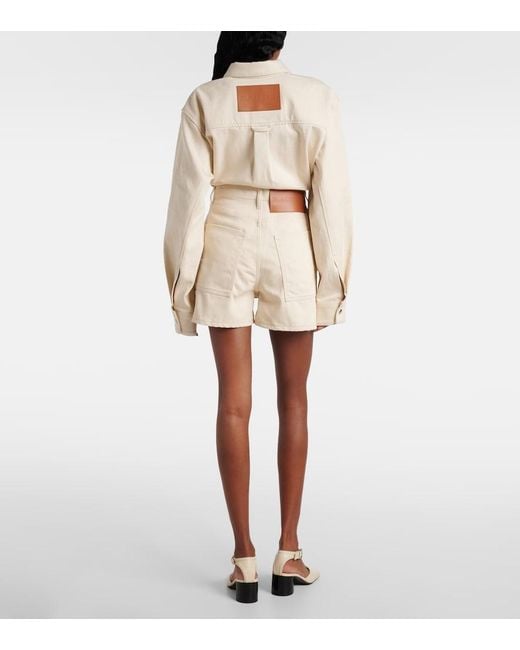Jil Sander Natural Denim Shorts