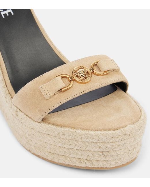 Versace Natural Wedge Sandals