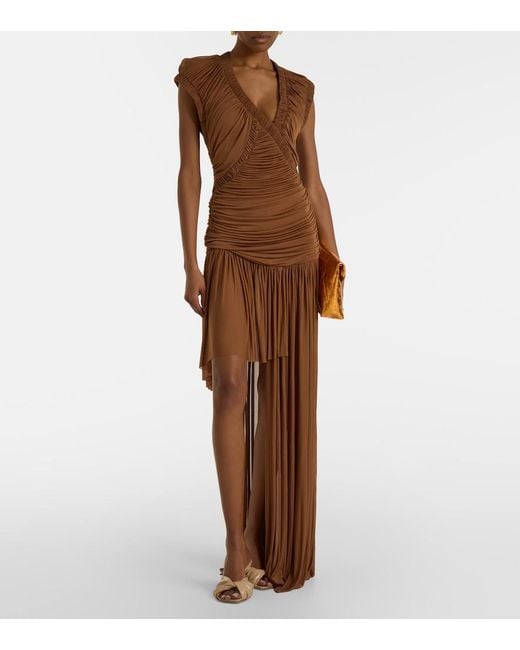 Jimmy Choo Natural Skye Twist Snake-Effect Leather Mules