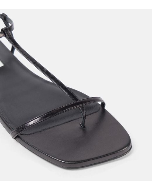 Jil Sander Metallic Leather Thong Sandals