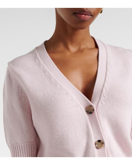 Jardin Des Orangers Pink Cotton And Cashmere Cardigan