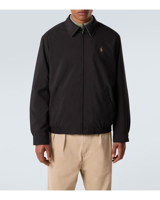 Polo Ralph Lauren Black Technical Bomber Jacket for men