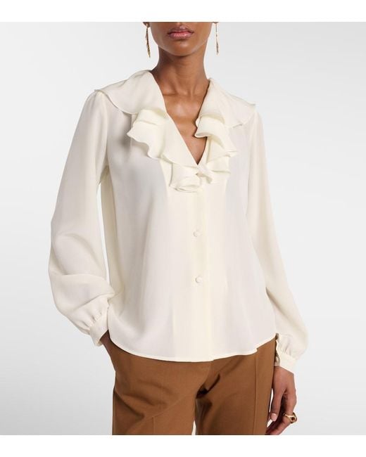 Etro White Silk Shirt