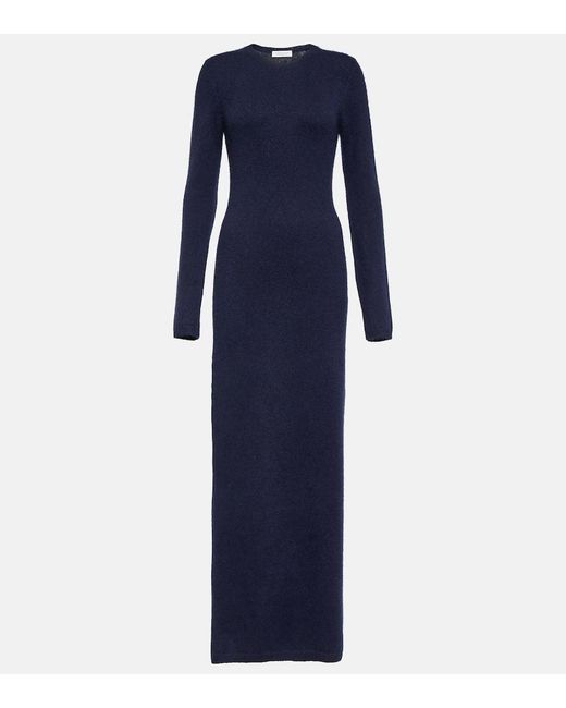 Gabriela Hearst Blue Brogan Cashmere And Silk Maxi Dress