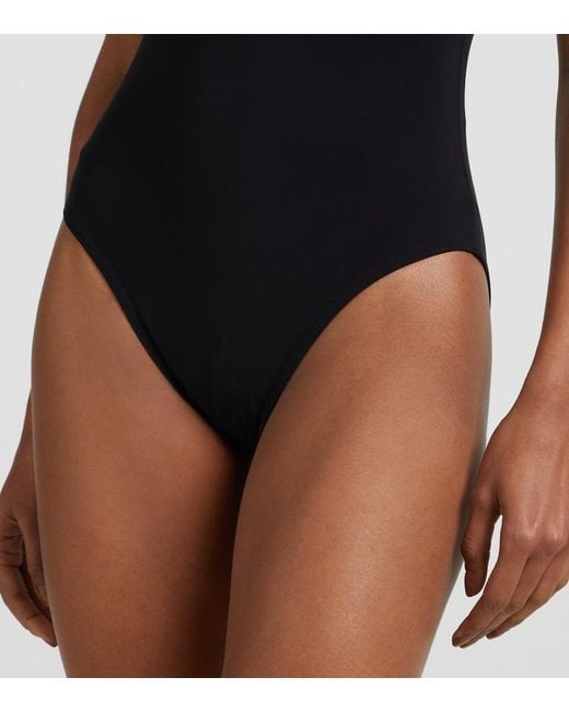 Karla Colletto Blue Alora Ruffled Swimsuit