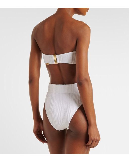 Alexandra Miro White Iris Belted Bikini Bottoms