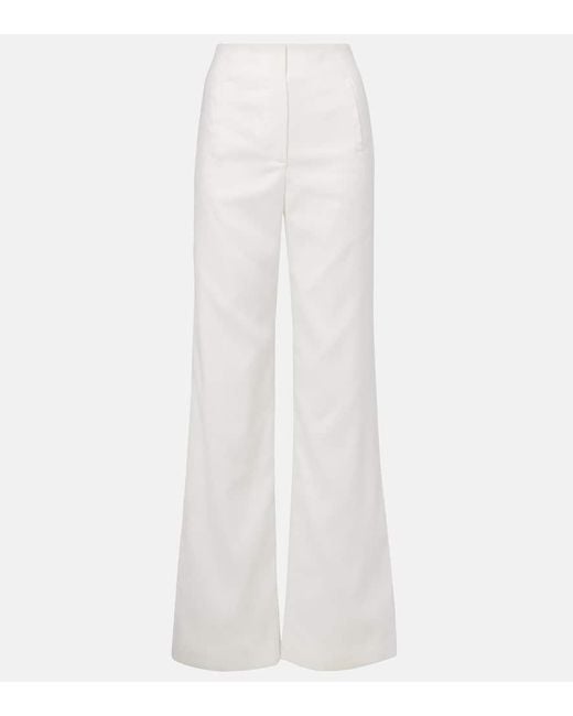 Veronica Beard White Weite Hose Jude Aus Einem Leinengemisch
