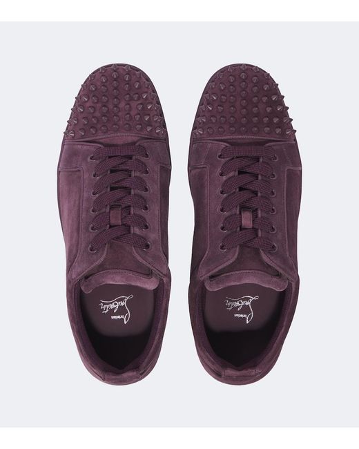 Christian Louboutin Purple Louis Junior Spikes Orlato Sneakers for men