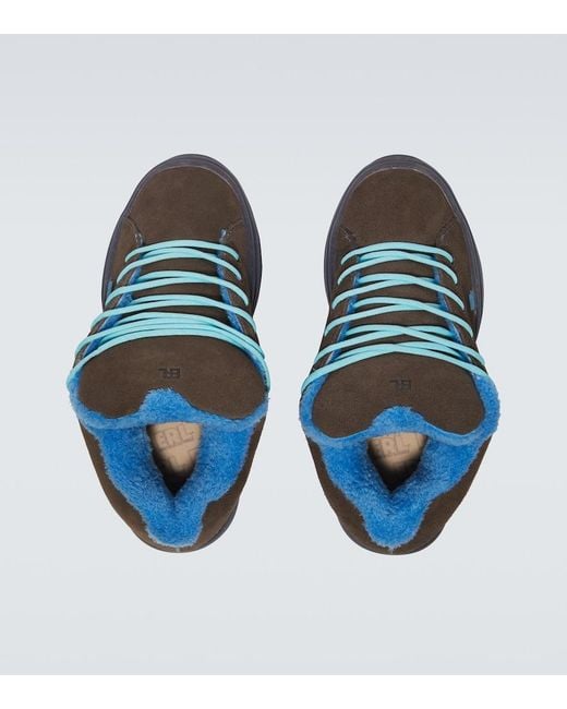 ERL Brown Vamp Skate Suede Sneakers for men