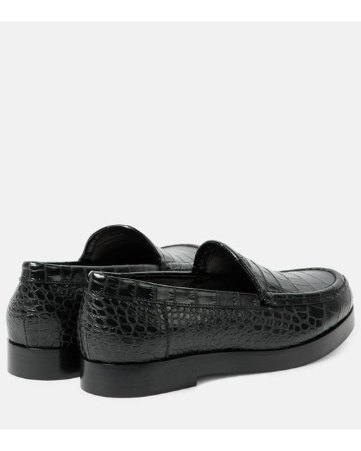 Manolo Blahnik Black Loafers Dinelio Aus Leder