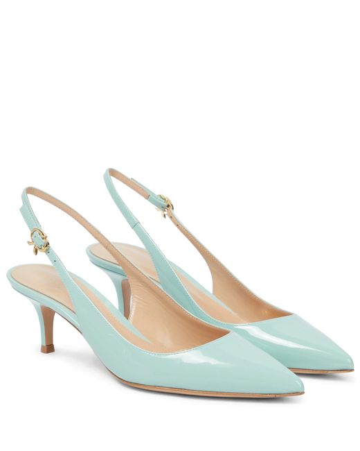 gianvito rossi agata 60 leather slingback pumps