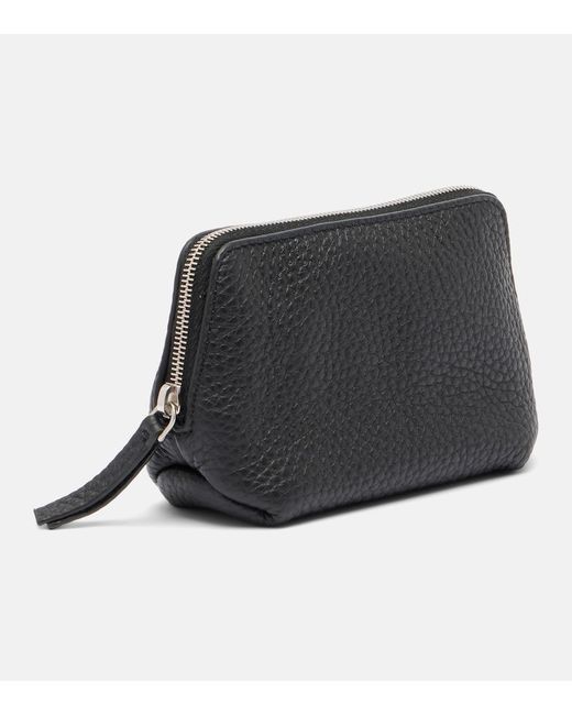 The Row Black Owen Leather Pouch