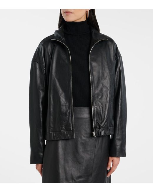 Yves Salomon Black Leather Jacket