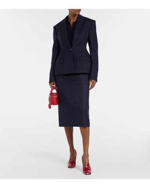 Stella McCartney Blue Wool Blazer