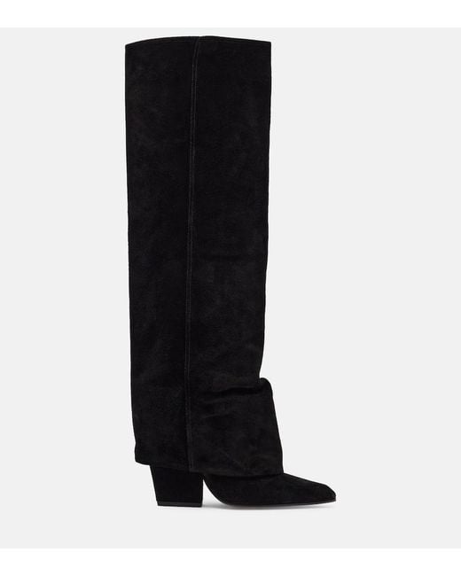 Paris Texas Black Jane 100 Suede Knee-High Boots