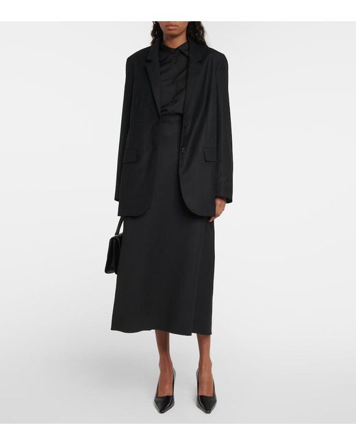 The Row Black Dustina Virgin Wool Blazer