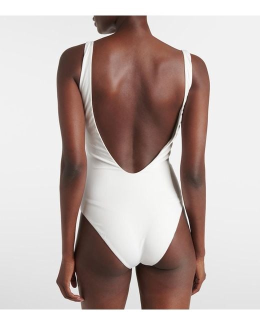 Valentino White Logo Swimsuit