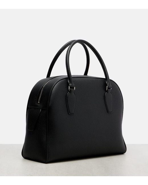 The Row Black India 12.00 Leather Top-Handle Bag