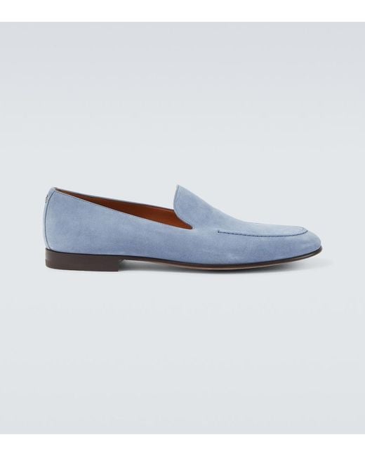 Dolce & Gabbana Blue Suede Loafers for men