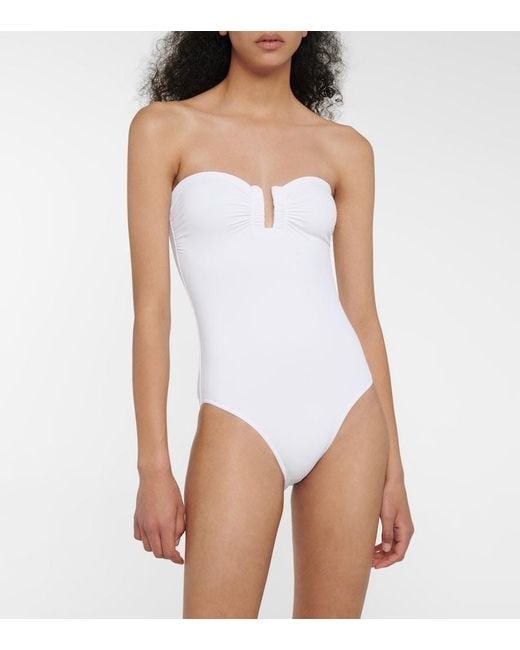 Eres White Cassiopee Bandeau Swimsuit