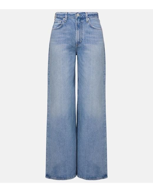 Citizens of Humanity Blue Paloma Mid-Rise Wide-Leg Jeans