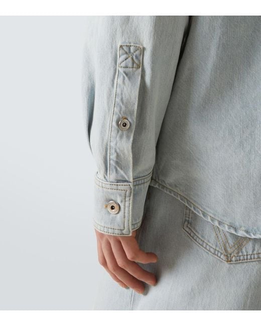Bottega Veneta Blue Denim Shirt for men