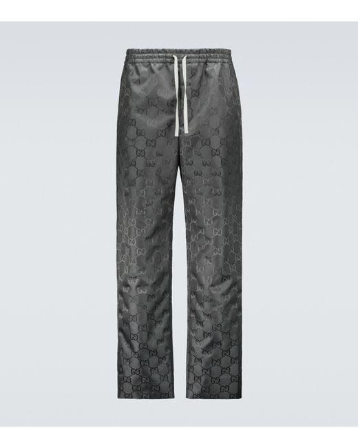 Gucci Gray Off The Grid Drawstring Pants for men