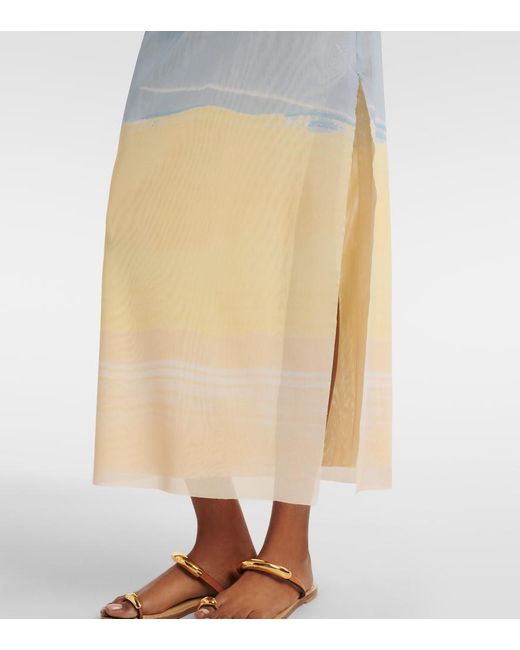 Sir Natural Printed Mesh Maxi Skirt