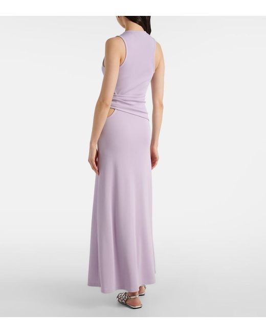 Christopher Esber Purple Cutout Embellished Maxi Dress