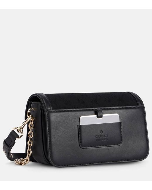 Gucci Black Go Gg Canvas Small Shoulder Bag