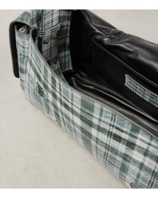Acne Metallic Atroska Tea Towel Medium Leather Shoulder Bag