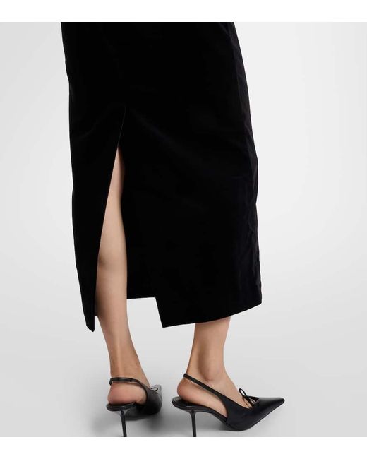Posse Black Quincy Cotton Velvet Cocktail Dress