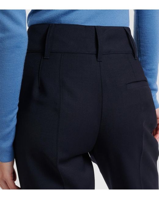 Gabriela Hearst Blue Rhein Wool Flared Pants