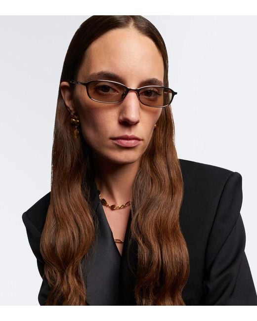 Saint Laurent Metallic Sl 934 Oval Sunglasses