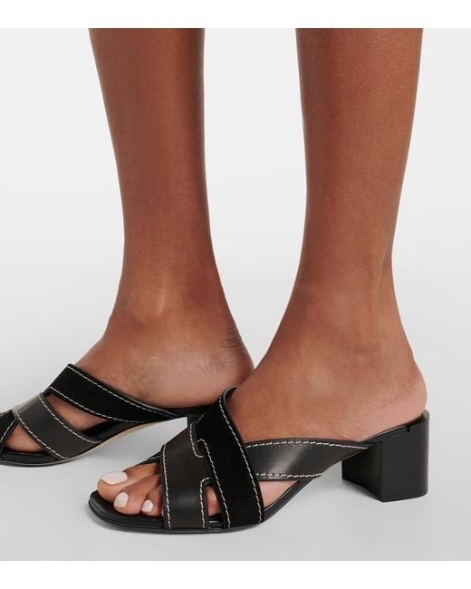 Tod's Black 55 Leather Mules