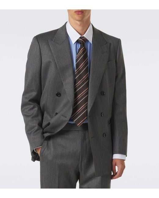 Tom Ford Brown Striped Silk Tie for men