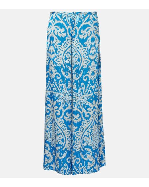 Poupette Blue Weite High-Rise-Hose Clea