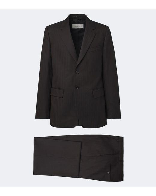 Dries Van Noten Black Wool Suit for men