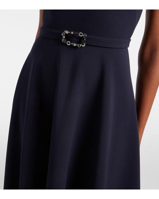 Safiyaa Blue Ginny Crepe Cocktail Dress